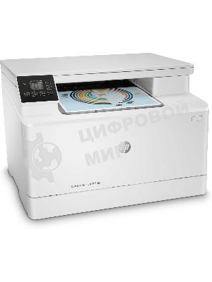 МФУ лазерное HP Color LaserJet Pro MFP M182n (7KW54A), A4, цветной, печ. до 16 стр/мин., 600 x 600 dpi (печать) 1200x1200dpi (скан.), USB, RJ-45, Air Print, Mopria