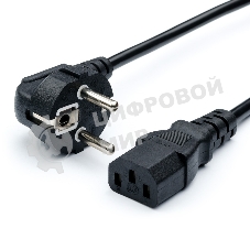 Кабель питания GoPower евровилка CEE 7/7-C13 1.8м ПВХ 0.75мм черный (1/10/160)