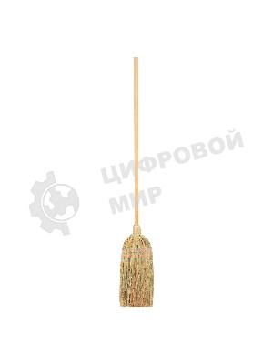 Метла Россия натуральная, деревянный черенок 93337