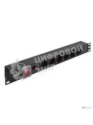 Блок розеток горизонтальный ExeGate ServerPro PDU-19H605 Al-6S-C14-SW-O, 19