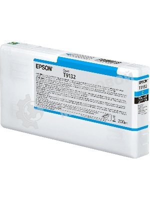 Картридж струйный Epson T9132 с голубыми чернилами (200мл) для плоттеров SC-P5000 (C13T913200)