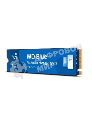 Накопитель SSD Western Digital WD Blue SN5000, 1Tb, PCIe 4.0 x4, M.2 2280, NVMe, R/W 5150/4900
