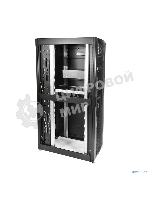 Шкаф серверный ЦМО ШТК-СП-48.8.12-48АА-9005 48U 800x1190 мм пер. дв. перфор. задн. дв. перфор. 2-хст. 2 бок. пан. направл. под закл. гайки 1350 кг черный