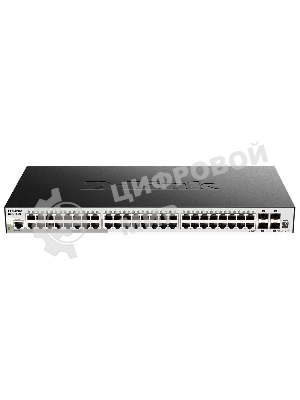 Коммутатор D-Link DGS-1510-52X/A2A Настраиваемый стекируемый коммутатор SmartPro уровня 2+ с 48 портами 10/100/1000Base-T и 4 портами 10Gbase-X SFP+