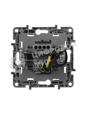Переключатель с подсветкой, 10AX, антрацит