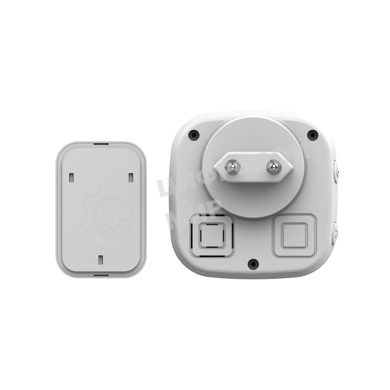 Звонок дверной беспроводной Rexant в розетку мигающий 36 мелодий IP44 (белый/серый)