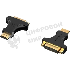Адаптер-переходник Vention DVI 24+5 F/HDMI 19M Двунаправленный