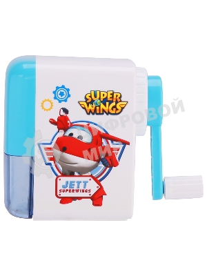 Точилка для карандашей механическая Deli ER10409 Super Wings, 1 отверстие, пластик, ассорти