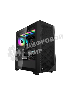 Компьютерный корпус PCCooler C3D510 BK ARGb, Tempered Glass Full Tower, Black, TG, 0.7 SPCC, 3x120мм ARGb E-ATX, ATX, mATX, mITX 170/390/410мм 2x2.5