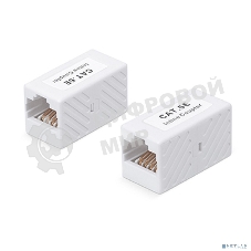Проходной адаптер (coupler) Cabeus, RJ45(8p8c), кат. 5е, неэкр., белый