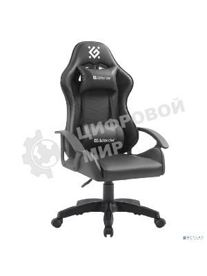 Кресло Defender ORACLE черный, экокожа, 120 кг, механизм качания