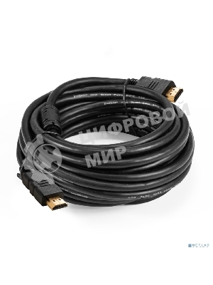 Кабель HDMI ExeGate EX-CC-HDMI-10.0F (19M/19M, 10м, v1.4b, ферритовые кольца, позолоченные контакты)