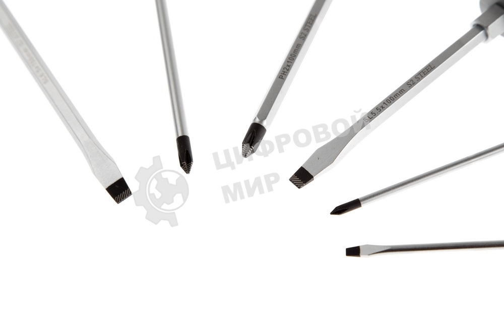 Набор отверток Gross 12164 6 шт, S2, трехкомпонентная рукоятка