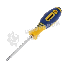 Отвертка комбинированная Rexant, двухсторонний стержень 120 мм (Крестовая PH 2, Шлицевая SL 6 мм), двухкомпонентная рукоятка