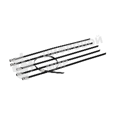 Хомут-стяжка стальная с полимерным покрытием Rexant 300x4,6 мм, упаковка 50 шт.