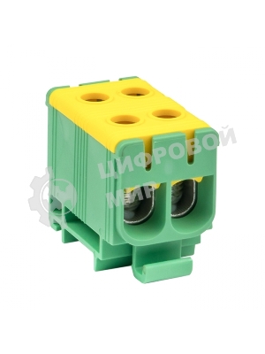Клемма силовая вводная двойная КСВ 16-50 желто-зеленая EKF PROxima plc-kvs2-16-50-y-green EKF