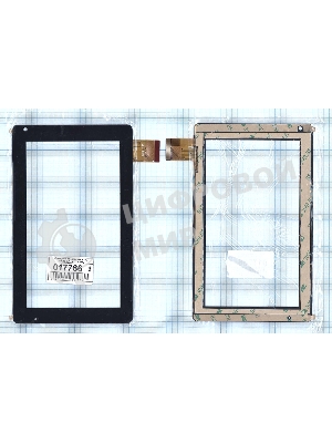 Сенсорное стекло (тачскрин) TM619-C-F (183x110 мм), черное