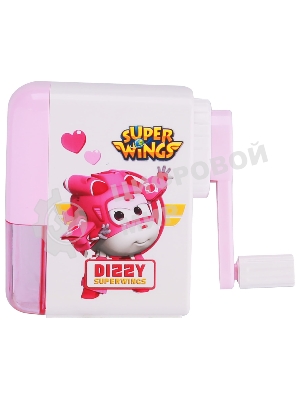 Точилка для карандашей механическая Deli ER10409 Super Wings, 1 отверстие, пластик, ассорти