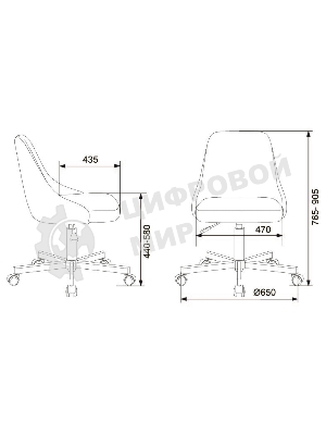Кресло компьютерное Бюрократ CH-340M мокрый грифель 38-404 крестовина металл
