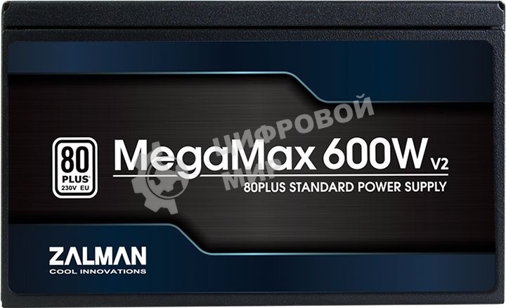 Блок питания Zalman ZM600-TXII V2 Retail, 600Вт, 80 PLUS, 120мм, черный