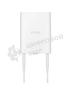 Гибридная уличная точка доступа Zyxel NebulaFlex NWA55AXE, 802.11a/b/g/n/ac/ax (2,4 и 5 ГГц), внешние антенны 2x2 (в комплекте), до 575+1200 Мбит/с, 1xLAN GE, защита от 4G/5G, без поддержки Captive po