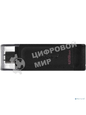 Флешка USB Kingston DataTraveler DT70 (DT70/128Gb), 128Gb, USB Type-C 3.2, R/W 70/45, черный