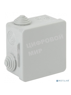 Коробка распаячн. ЭРА открытой установки КОР 80х80х50 мм с гермовводами 7 вх. IP54 (100/1600)