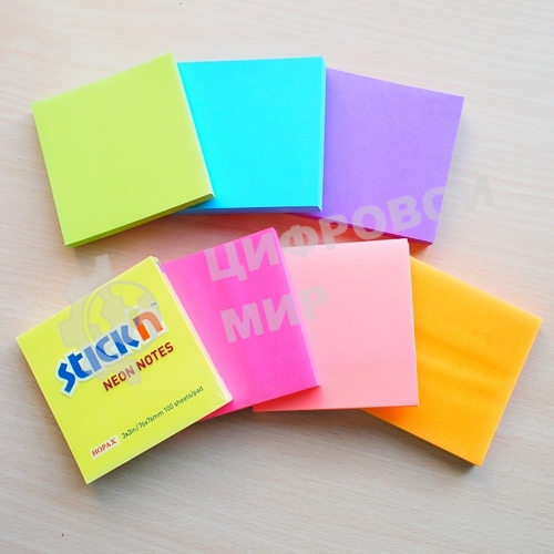 Блок самоклеящийся бумажный Hopax 21165 76x76 мм 100лист. 70г/м2 неон малиновый