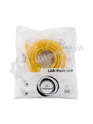 Патч-корд UTP Cablexpert PP12-20M/Y cat.5e, 20м, литой, многожильный, желтый