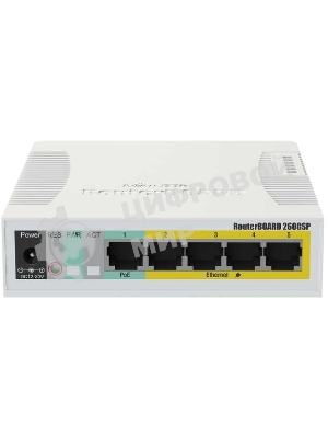 Коммутатор сетевой MikroTik RB260GSP RouterBOARD 260GSP with indoor case and power supply