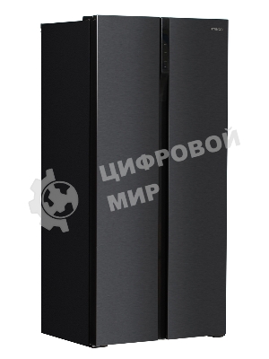 Холодильник Hyundai CS4505F черная сталь двухкамерный Side by Side 271/165л морозилка сбоку