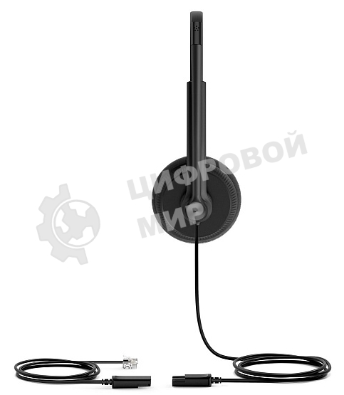 Гарнитура проводная YEALINK YHS34 Lite Dual Дуо, Проводная, HD звук, QD, RJ9, шт