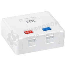 Корпус настенной розетки для установки двух модулей KJ, белый Корпус настенной розетки для установки двух модулей KJ, белый