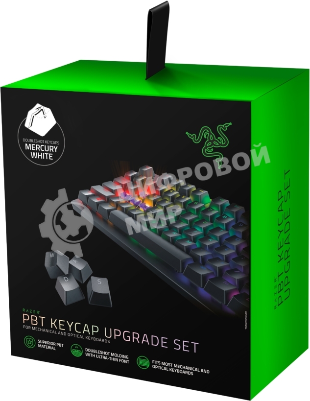 Клавиши Razer PBT Keycap Upgrade Set - Mercury White