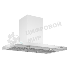 Вытяжка каминная Elikor Квадра 90П-650-К3Д белый, 90 см, 650 куб. м/ч, 56 дБ