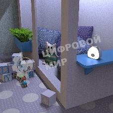 Ночник Gauss NN7036 поросенок голубой