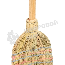 Метла Россия натуральная, деревянный черенок 93337