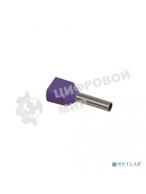 Наконечник-гильза изол. НГИ2 2.5-10 фиол. (уп. 100 шт) IEK UTE10-D3-2-100