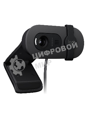Веб-камера Logitech Brio 100 1920x1080, 30 кадр/с, USB Type-A, микрофон (шумоподавление), шторка приватности, автоосвещение, универсальное крепление белая