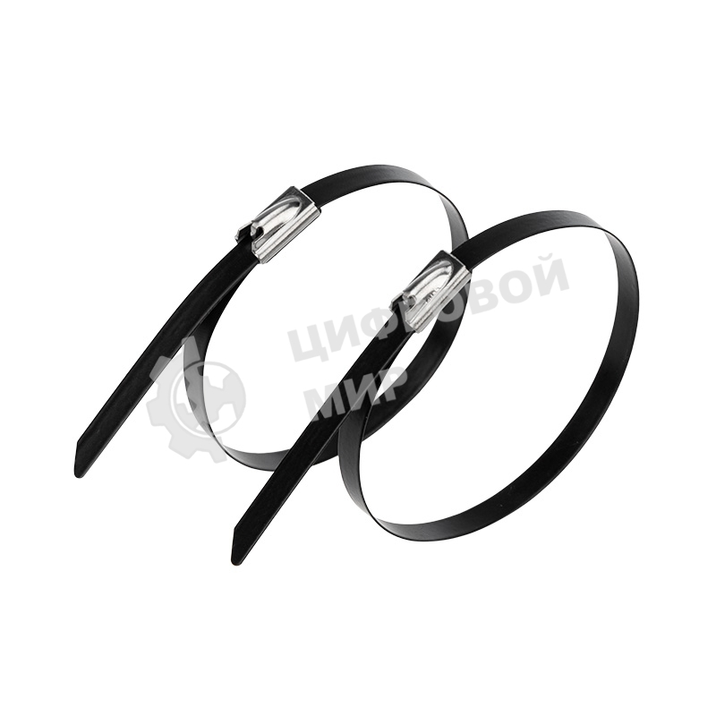 Хомут-стяжка стальная с полимерным покрытием Rexant 152x4,6 мм, упаковка 50 шт.