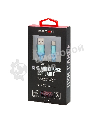 Кабель Crown USB - USB Type-C CMCU-3102C blue
