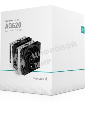 Кулер Deepcool AG620 R-AG620-BKNNMN-G-1 серебристый/черный 120мм алюминий+медь 1850rpm 29.4db 260W 157мм
