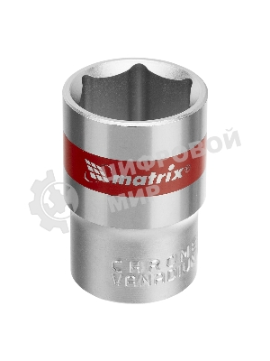 Головка торцевая Matrix, 19 мм, 6-гранная, CrV, под квадрат 1/2