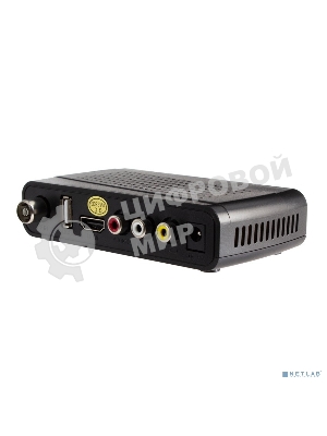 Приставка для цифрового ТВ Hyundai H-DVB520 черный, DVB-T2, DVB-T, DVB-C, HDMI, USB 2.0 х2