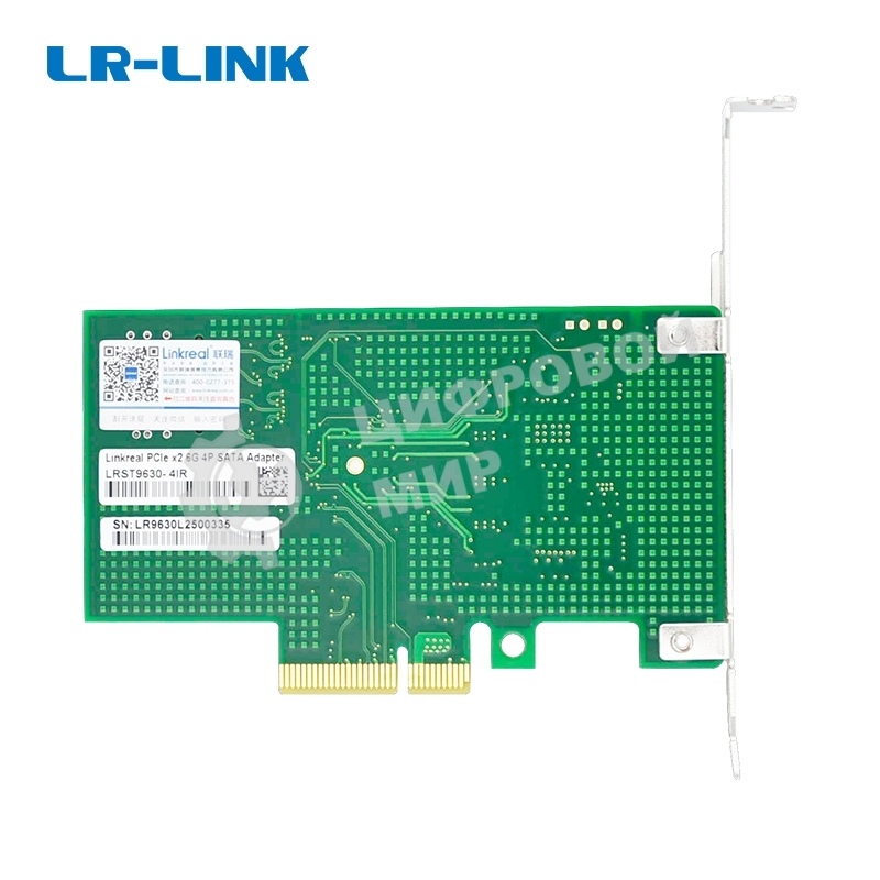 Переходник Lr-Link LRST9630-4IR PCIe x1 4-Port SATA3 RAID, MARVELL 88SE9230, 1* SFF-8087,RAID 0, 1, 10, JBOD