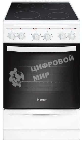 Плита электрическая Gefest 5160-02 0095 белый, конфорок 4 электрических, духовка 55 л, 50 см x 85 см x 58.5 см