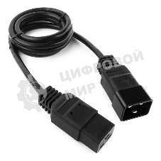 Кабель питания для UPC Gembird/Cablexpert, 1.5м, С19 - C20, 16А, черный, с заземлением