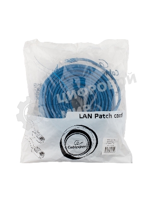 Патч-корд UTP Cablexpert PP12-30M/B cat.5e, 30м, литой, многожильный, синий