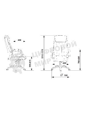 Кресло руководителя Бюрократ T-9922SL светло-коричневый Leather Eichel кожа крестовина металл хром
