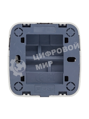 Выключатель 2-клавишный ОП 10А белый Минск EKF Basic